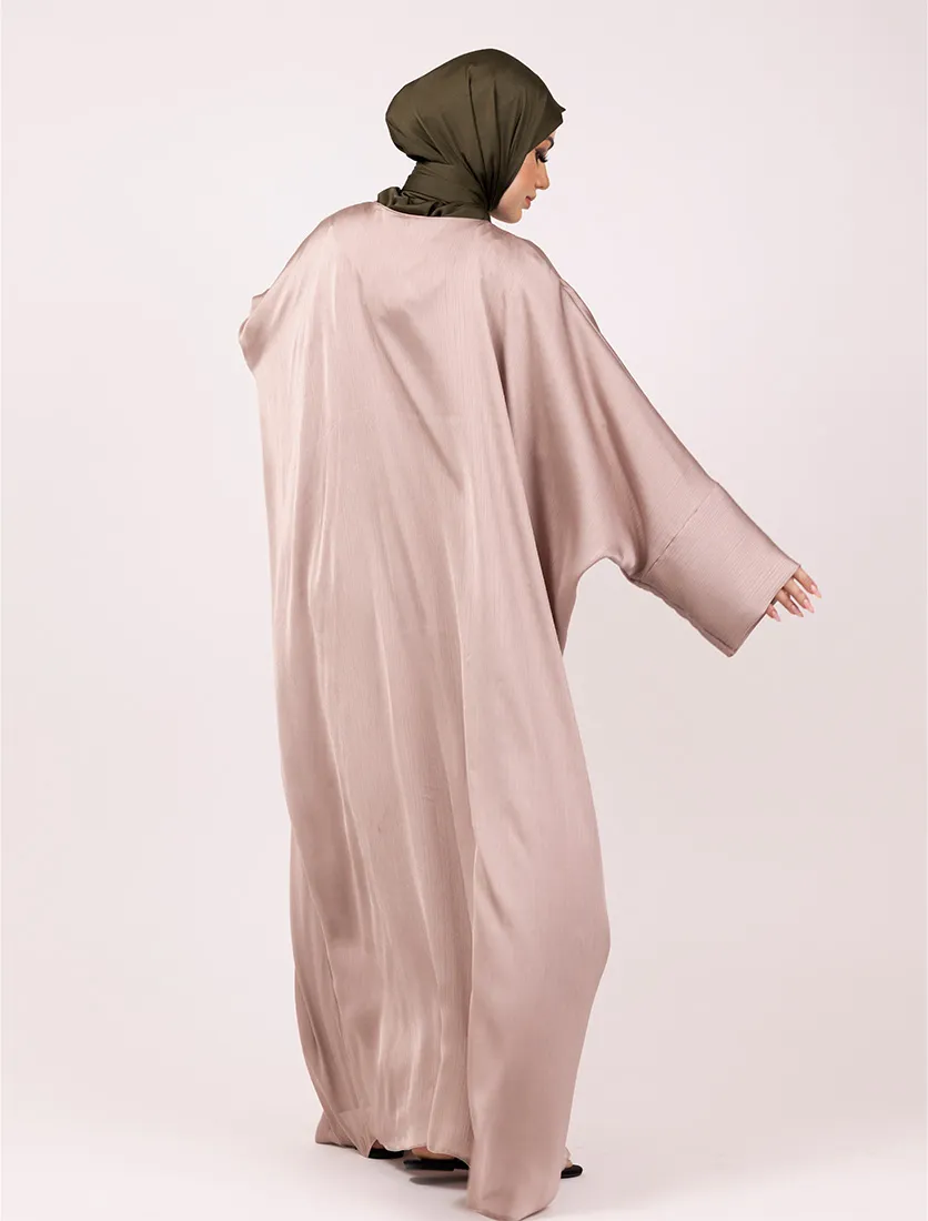 Pink Chiffon Satin Batwing 